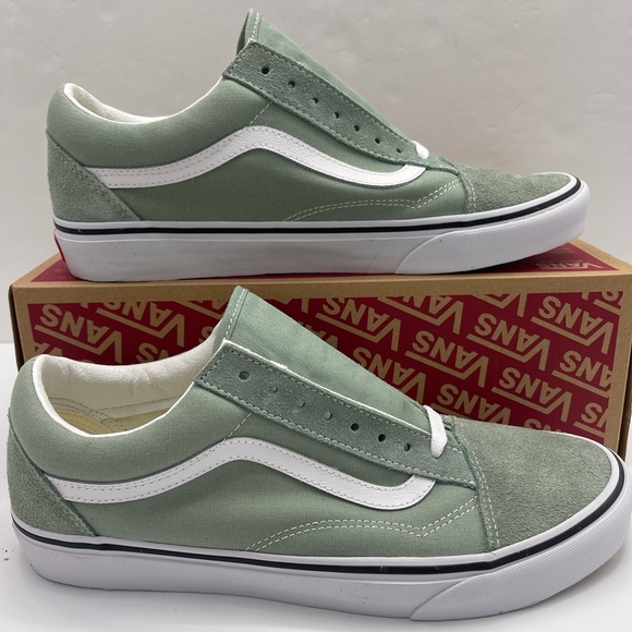 Vans Men’s Old SkoolColor Theory Iceberg Green VN0005UFCJL Green Whit Low-Tops